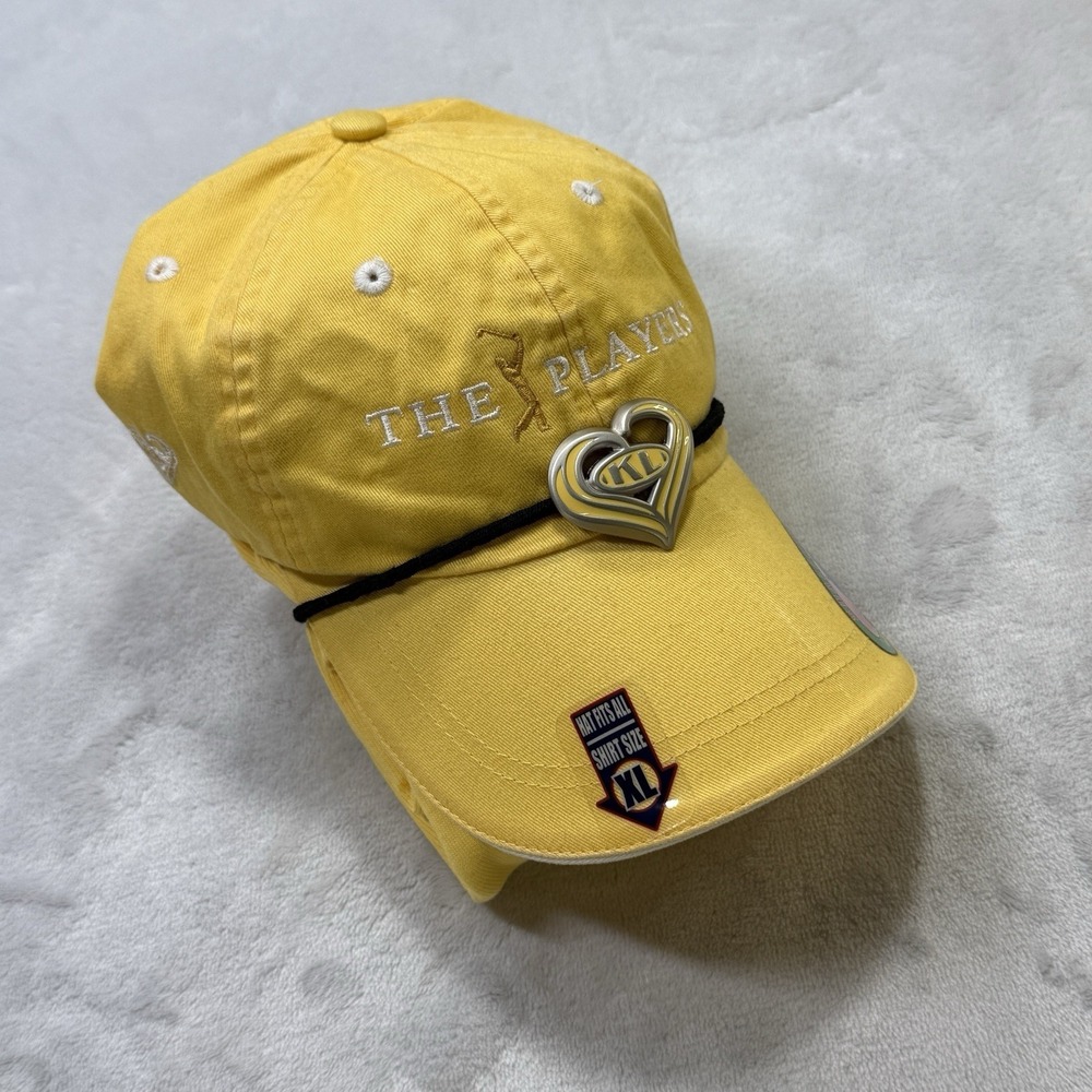 Kate Lord TPC Sawgrass Shirt Hat Set Yellow Golf PGA The Players XL‎